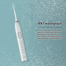 Spazzolino elettrico Ozmmyan con 2 testine per adulti e bambini, IPX7, 5 modalità con timer intelligente integrato da 2 minuti, risparmio garantito.