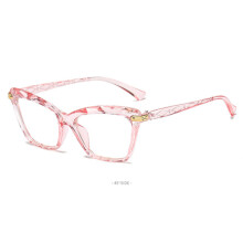 Nouvelles lunettes de lecture anti-lumière bleue pour femmes, forme œil de chat, verres transparents, style classique rose +1,50
