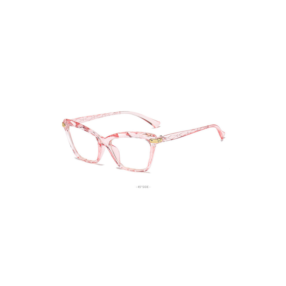 New Blue Light Blocking Reading Glasses for Women with Cat Eyes, Clear Lens, Classic Glasses Pink +1.50 strength