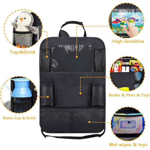 2-PAK Universal Bilbagsæde Mobil-/Tabletholder Sort 2