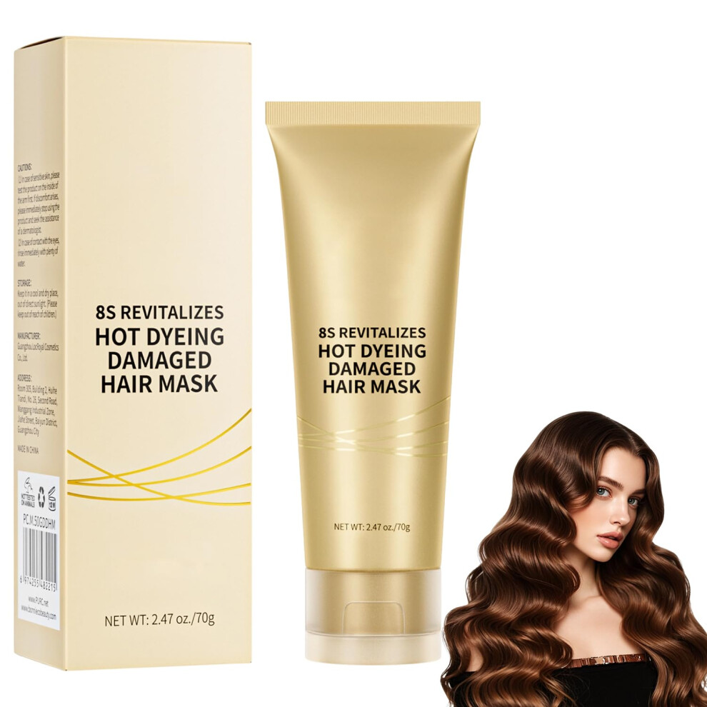 Keratin Hair Mask Deep Conditioner for Dry Damaged Colored Hair, Instant Frizz Smoothing, 70ml