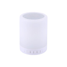 PAVEOS Enceinte Bluetooth multifonctionnelle avec veilleuse, lampe tactile Ă changement de couleur, enceinte portable sans fil avec basses