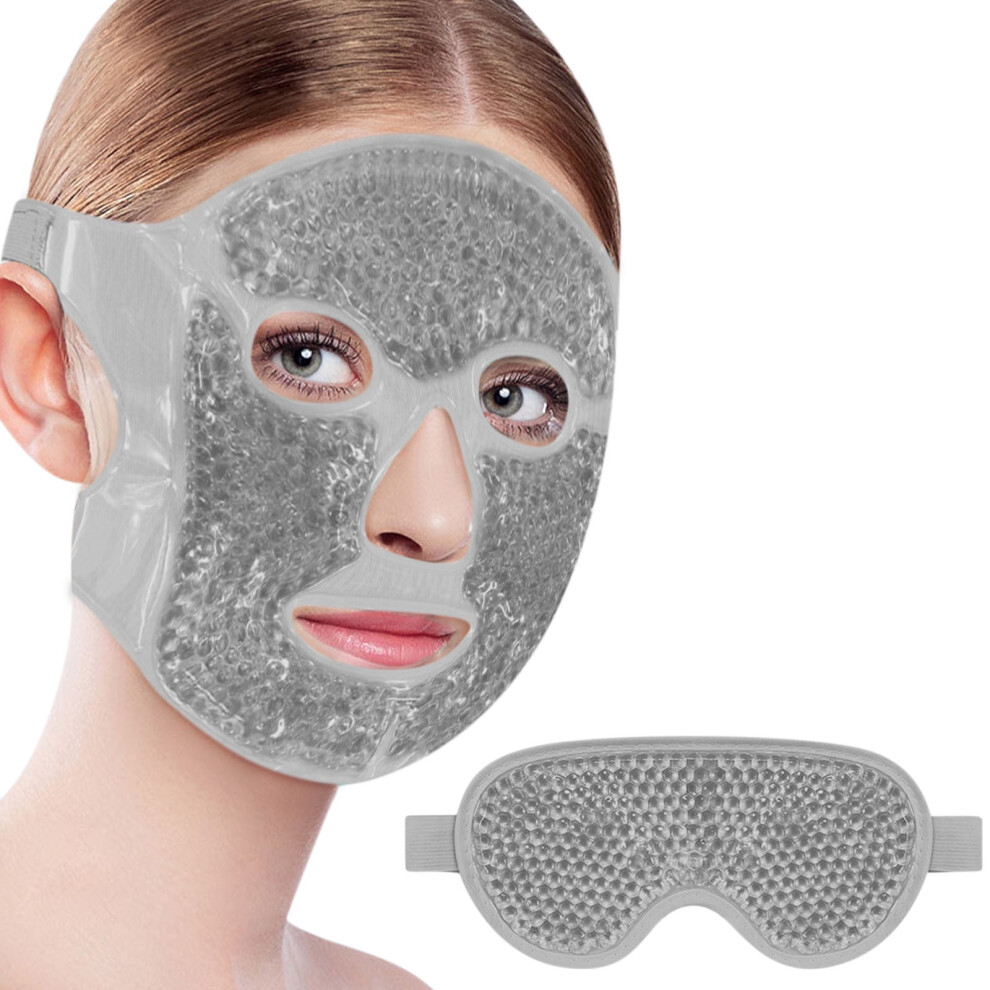 JunYeShi 60ML Ice Pack Cold Face Eye Masks, Reusable Hot & Cold Gel Mask for Puffiness, Dark Circles - Compatible with SPA Use (Blue)