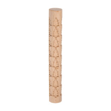 COOLL Houten Deegroller met Transparant Patroon van Bladeren, Sneeuwvlokken en Waterrimpels – Voedselveilige Deegroller voor Handgemaakte Keramiek,
