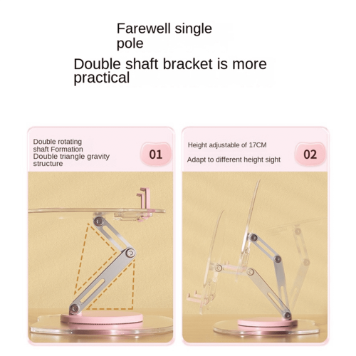 Support de tablette pliable et réglable en acrylique transparent jaune 2