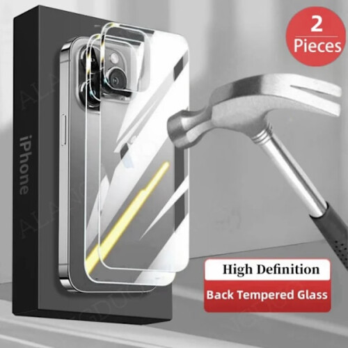 2 τεμάχια προστατευτικό οθόνης συμβατό με iPhone15 16Pro Max14, πίσω μέρος από σκληρυμένο
