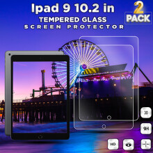 Pacáiste 2 atá comhoiriúnach le Apple atá comhoiriúnach le iPad9 (10.2 orlach) - Gloine Tempered9H - Cosantóir Scáileáin den Scoth
