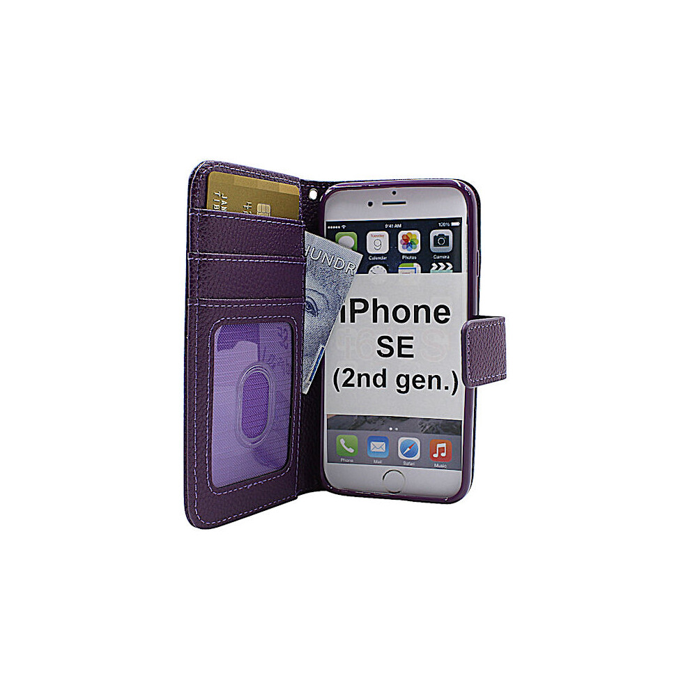 New Standcase Wallet Compatible With Iphone Se (2Nd Generation) G764 Purple 9191629571352