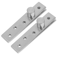 Bisagra giratoria de 360 grados para puerta, bisagras pivotantes ocultas para oficina, eje invisible plateado, 2 piezas