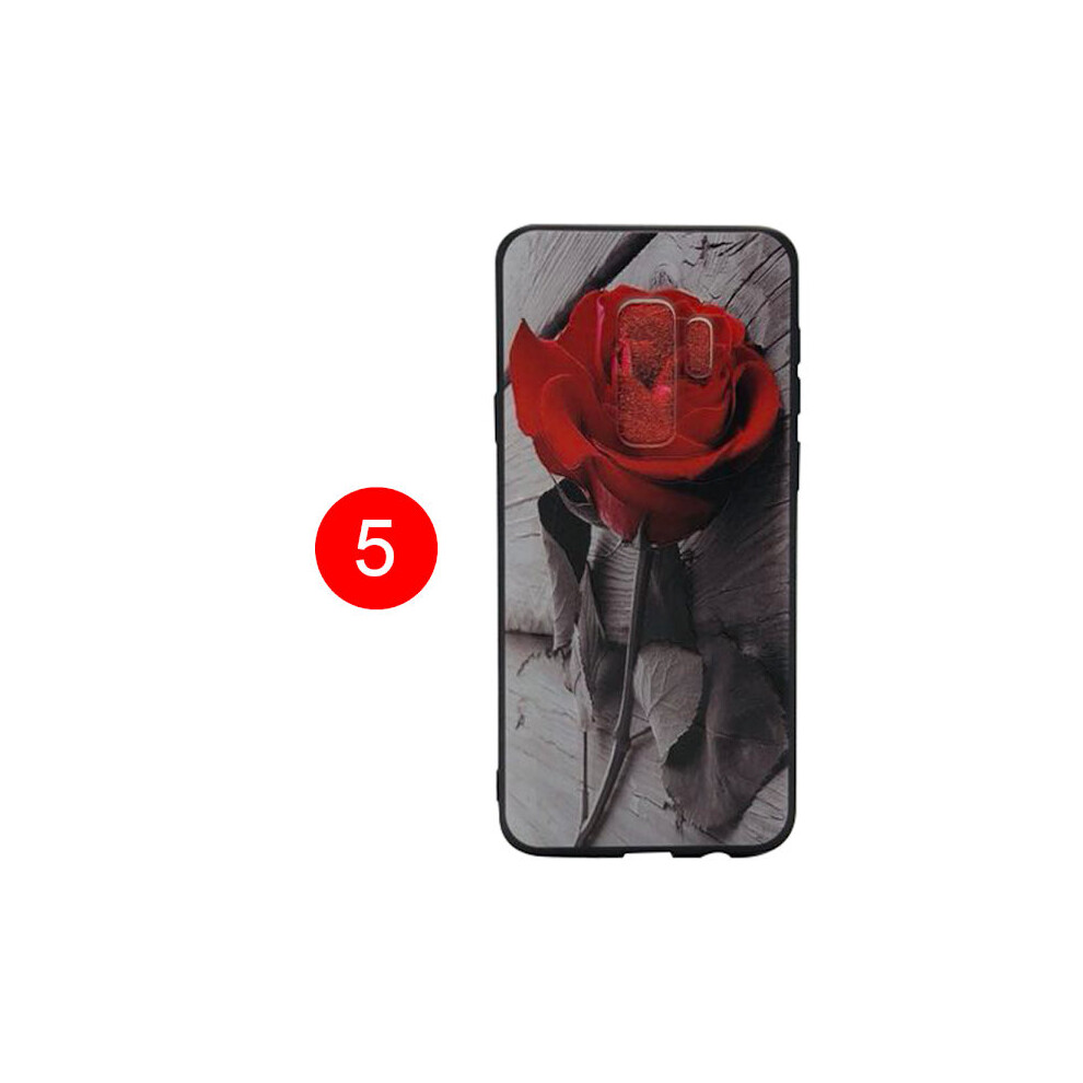 Leman Case With Flower Motif For Compatible With Samsung Galaxy S9 Plus 5 9191629571345