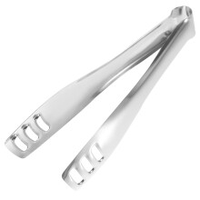 Pinça de aço inoxidável para cozinhar, ideal para grelhar, fazer churrasco, portátil e com clipe para os pés.
