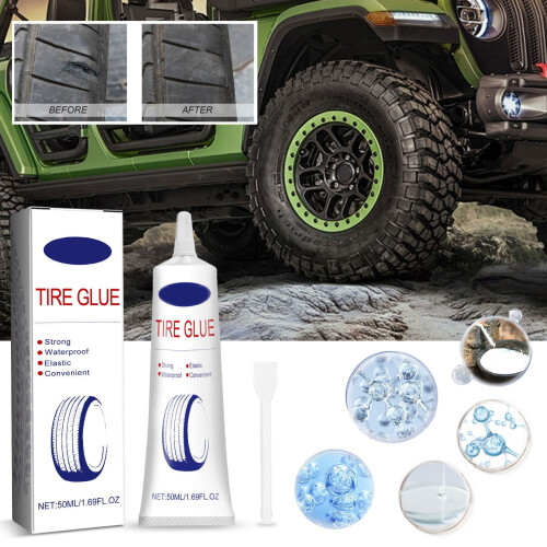 Kit de reparare rapidă pentru anvelope deteriorate, cu anvelope și plasture de înaltă performanță și lungă durată [50 ml] 1