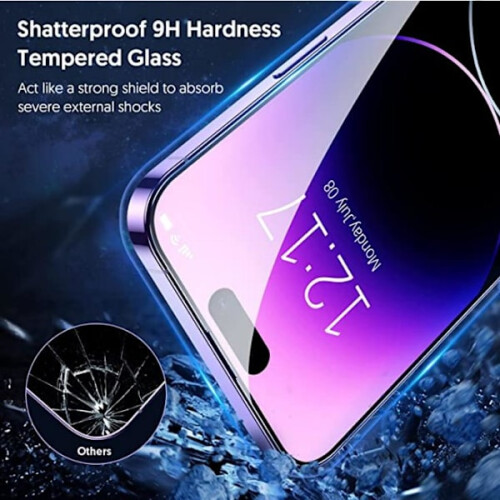 [2-PACK] Συμβατό με προστασία απορρήτου iPhone14Pro Προστατευτικό οθόνης από σκληρυμένο 2