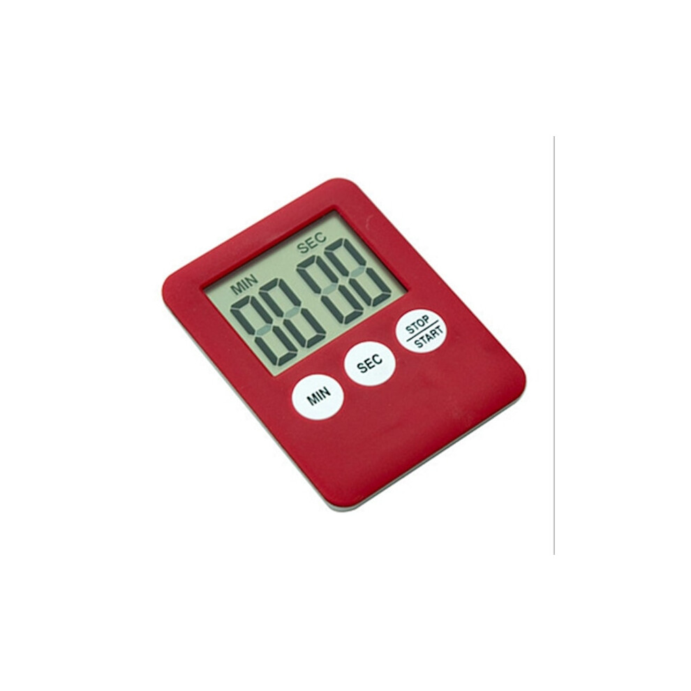 Thin Kitchen Timer Timer Large Screen Digital Magnetic Countdown - Red Red