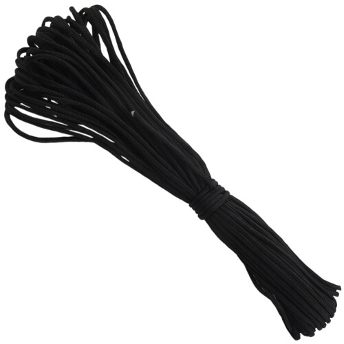 2X100Ft550Paracord Σχοινί Αλεξίπτωτου Επιβίωσης - Μαύρο 1