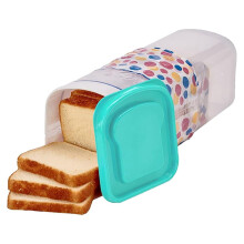 Transparent Bread Box Plastic Fresh-Keeping Toast Storage Holder with Lid Bread Crisper Bread Storage Container,C