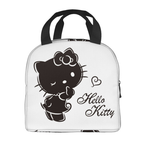 Γυναικεία τσάντα φαγητού Hello Kitty με φερμουάρ, αδιάβροχη και επαναχρησιμοποιήσιμη, 2