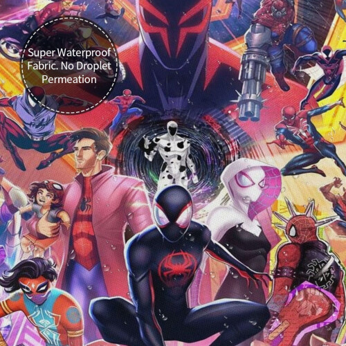 Αδιάβροχη κουρτίνα ντους Into The Spider-Verse, σετ διακοσμητικών κουρτινών ντους μπάνιου 2
