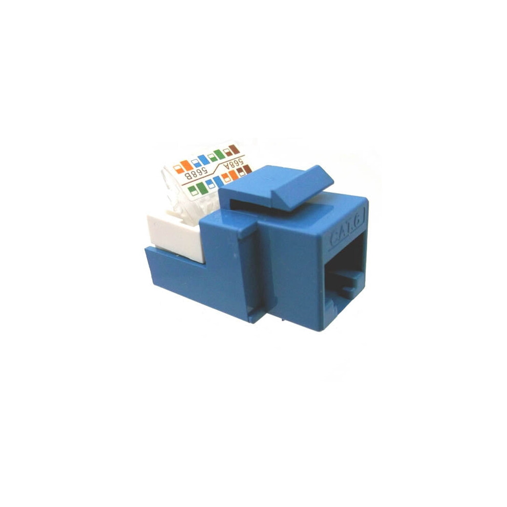 Oct2008-Cat6-Blue - Keystone Jack Cat6 Blu Toolless 9191629640096