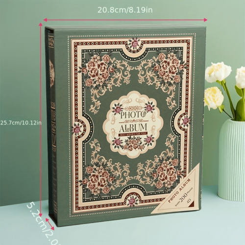Μεγάλο άλμπουμ SHAOSZC για scrapbooking, 200 σελίδες χωρίς οξύ + 50 θήκες, οργανωτής 2