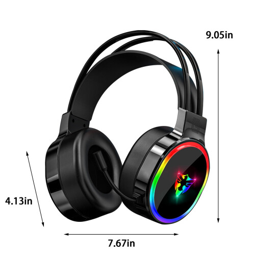 Ikohbadg Over-Ear Gaming Headset with Mic, Black 2