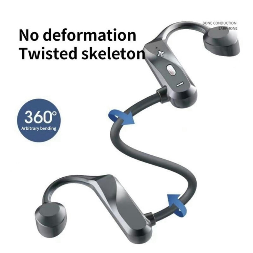 5.0 Bone Conduction Neckband Headphone Waterproof Sport Earphones Wireless Headsethifi Earbuds With Mic 9191629641239