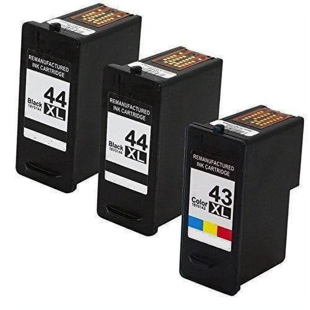 3 Packs Ink Cartridge Replacement For Lexmark 43XL & 44XL 18Y0143 18Y0144 9191629640942