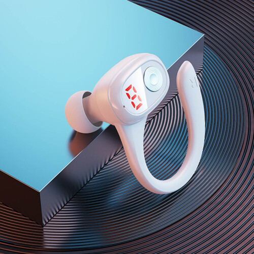 Quinlirra Bluetooth stereo oortelefoon met microfoon, compatibel met iOS en Android, wit 2