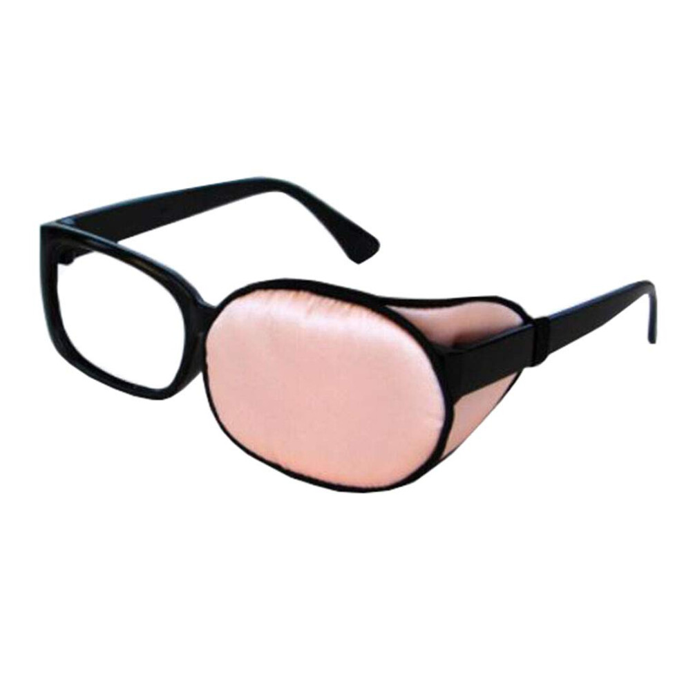 Adjustable Silk Eye Patch for Glasses Lazy Eye Amblyopia Training Pink for Kids and Adults