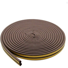 Weather Stripping for Door Insulation, Soundproof Seal Strip for Windows, Self-Adhesive Rubber Weatherproof Strip (65.6 ft, Brown)