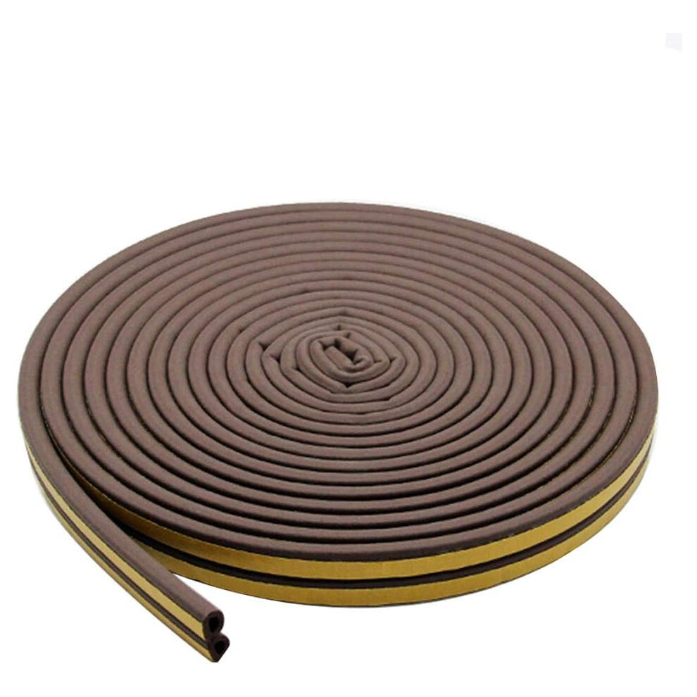Weather Stripping For Door Insulation, Soundproof Seal Strip For Windows, Self-Adhesive Rubber Weatherproof Strip (65.6 Ft, Brown) 9191629713578