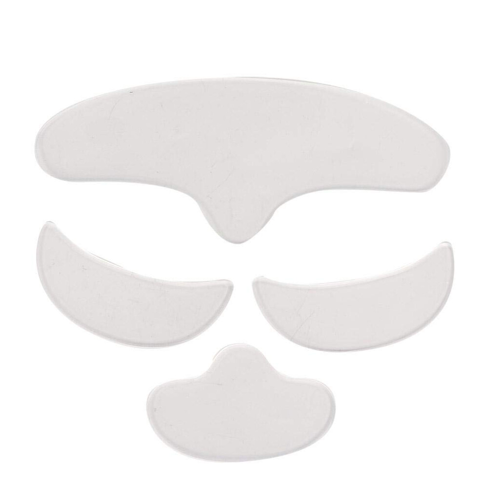 Anti Wrinkle Silicone Patches 4pcs Reusable Pads for Forehead Eyes Chin Skin Lifting and Firming