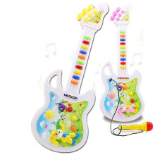 Kid's Music Electric Guitar Girl Pretend Play Musical Educational Toys Children Learn Sound and Lights Gifts