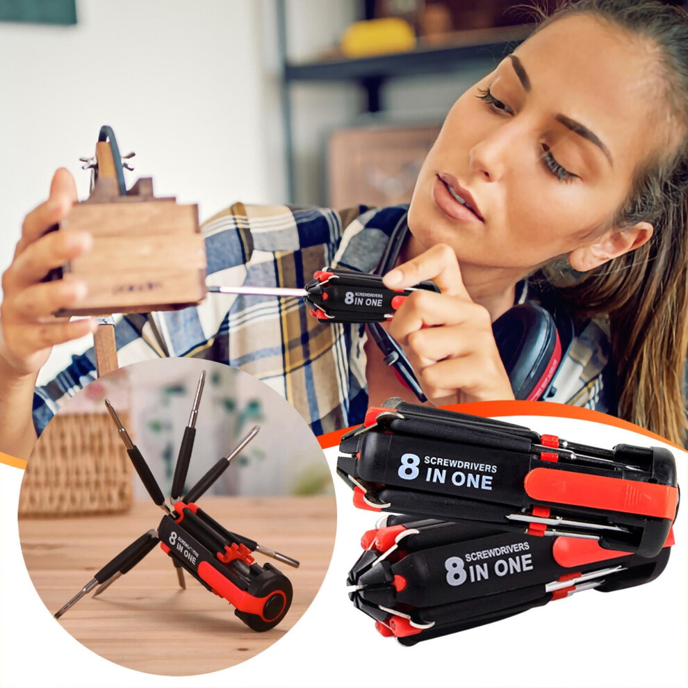 Cyber Monday Deals 2024: Viflosae 2Pcs 8-In-1 Led Screwdriver Set, Multi-Function Repair Tool With Flashlight, Universal Hardware Tools 9191629715435