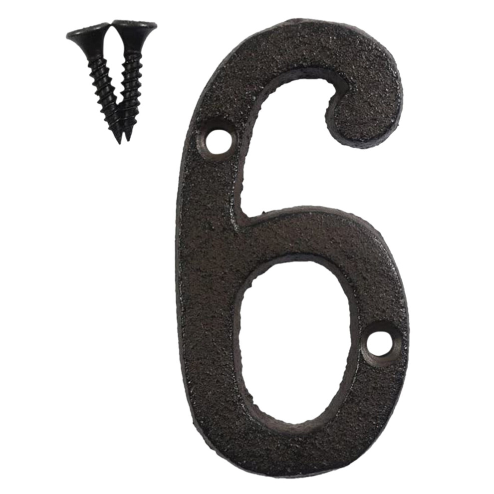 Miayilima Wrought Iron Decorations Creative Diy House Number Casts Iron Metal Numbers 9191629716746