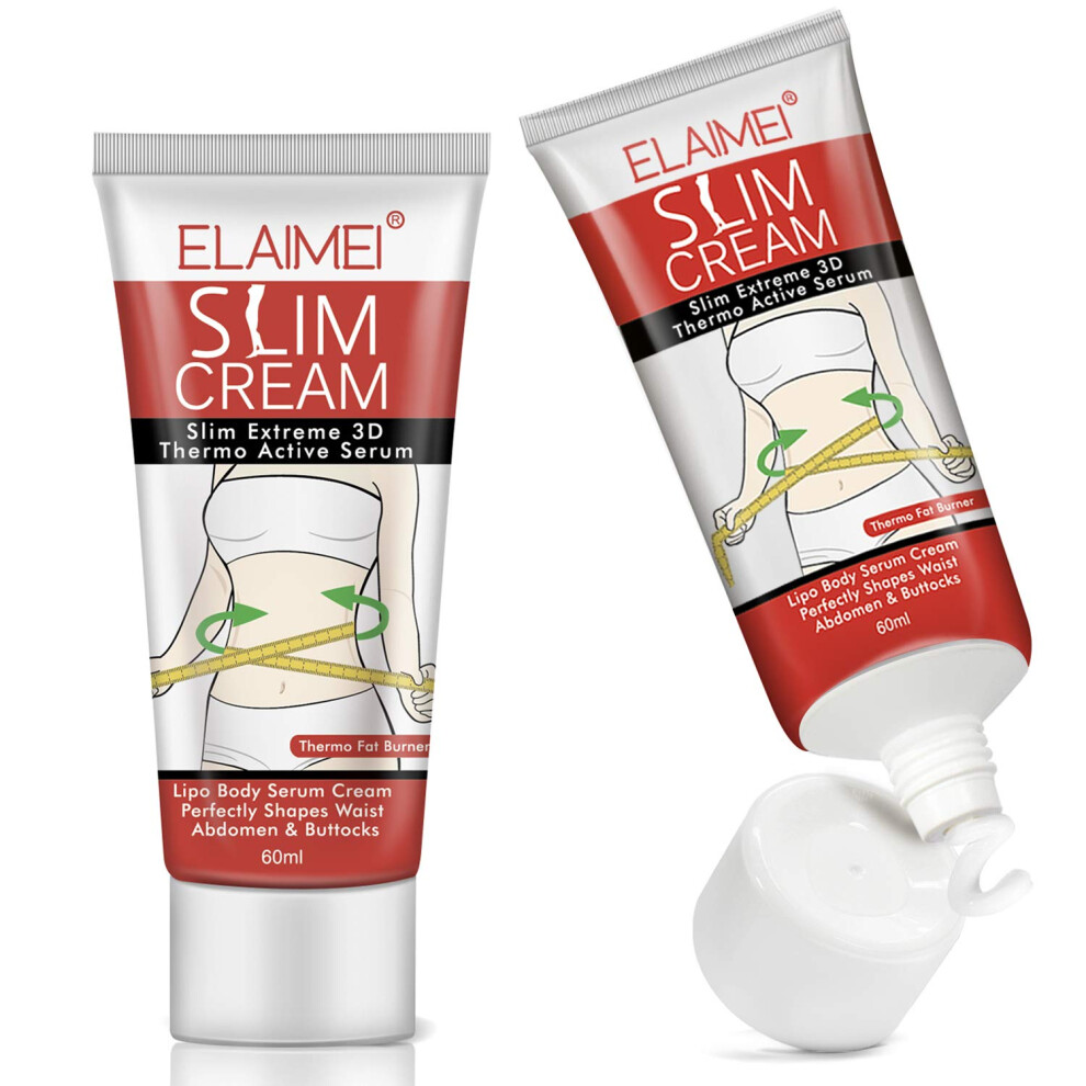Cream 2 Pack Cellulite And Fat Burning With Heat Therapy For Belly, Thighs, Arms, Legs, 60Ml