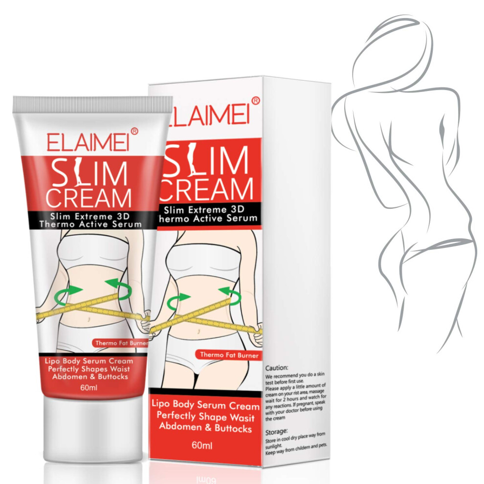 Cream Slimming 2 Pack With Heat Therapy For Belly And Waist Fat Burner, Firming And Contouring