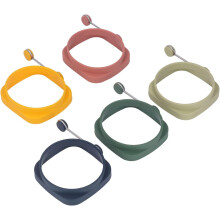 5 PCS Silicone Egg Rings Round and Square Double Sided Frying Egg Maker Molds Non Stick Egg Cooking Rings for Pancakes, Breakfast Sandwich