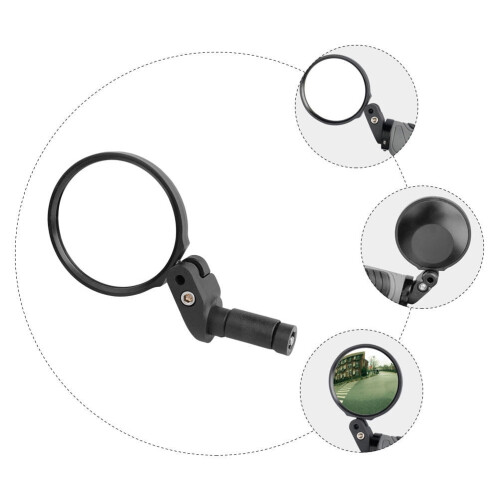 Handlebar Mirror Rearview Bike Camera Practical Mirrors Acrylic Plastic 2
