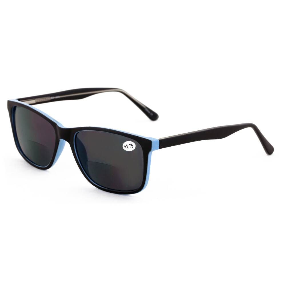 XL Wide Reading Sunglasses - Optical Frame Tinted Sun Reader UV Protection 150mm BIFOCAL +1.25