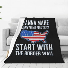 Super Soft Cozy Fleece Blanket, Lightweight Warm Plush Throw for Couch, Sofa, Bed – Electric Border Wall Design