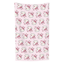 Couverture en flanelle douce et légère à motif Hello Kitty, idéale pour les amoureux des chats, à porter sur le canapé ou dans le salon.