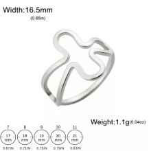 Anillos de cruz irregulares RSAMD de acero inoxidable, anillos religiosos cristianos para dedos, joyería -8 - plata