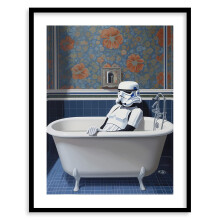 Affiche Star Wars ASPORIC pour salle de bain - Style vintage esthétique Dark Vador, Stormtrooper et Yoda, 51 x 41 cm, sans cadre, compatible avec