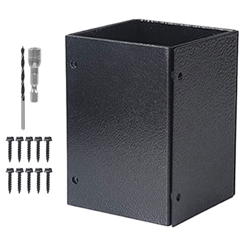 Column Protector Post Bracket Railing Cover Mailbox Square Adjustable Self-assembled Base Fence