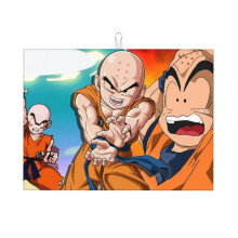 Alfombrilla escurridora de platos con diseño de Dragon Ball Z, alfombrilla de cocina de microfibra absorbente para encimera, escurridor de platos de