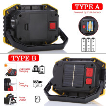 Projecteur portable USB 100 W COB LED ultra-lumineux, lampe de travail, lanterne de camping, batterie externe, éclairage d'appoint pour extérieur,