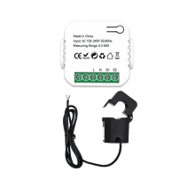Méadar Fuinnimh Tuya Smart Life ZigBee 80A le Clamp Claochladán Reatha Monatóir Cumhachta KWh Staitisticí Leictreachais 110V 240V