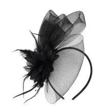 Eleganter Damen-Fascinator mit Blumennetz, Haarspange und Haarband, geeignet für Braut-Teepartys und Hochzeitsveranstaltungen