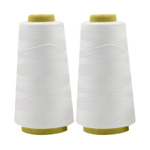 xiuh sewing threads polyester 3000yards per spools for hand machine sewing 2pcs white